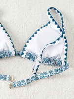 ZTVitality Sexy Push Up Floral Print Bikini Set 2025 New Arrival Padded Bra Whip Stitch Swimsuit Women's Swimwear Summer Biquini