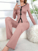 Warm Winter Nightwear Pajamas Ensembles Pyjama Femme Ensemble Trousers Sets Long Sleeve Pajamas for Heat Sleepwear Woman Women's