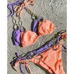 Metal Chains Rhinestones Diamond Bikini Women Swimsuit Female Swimwear Two Pieces Bikini Set Brazilian Bather Bathing Suit Swim