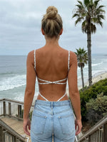 Summer Women's Tank Bodysuits Stylish Backless Sleeveless Spaghetti Strap Romper Out Going Club Sexy Body Top Shirts
