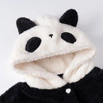 Cartoon Panda Plush Pajamas Robes Anime Adult Nightgown Winter Long Sleeve Night Dress Halloween Party Comfy Kawaii Girl Slipper