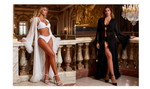 White Mesh Long Robe for Women Sexy See Through Sleepwear Plus Size Ruffled Belted Nightgown Lingerie
