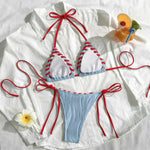 2026 Triangle String Bikinis Women Swimwear Female Sexy Swimsuit Solid Bathers Bathing Swimming Swim Suit Beachwear