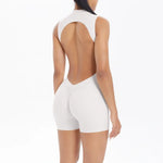 Women's Seamless Yoga Jumpsuit New Beautiful Back & Pleats Hip Lifting Short Jumpsuit Sports Running Fitness Jumpsuit Yoga Suit