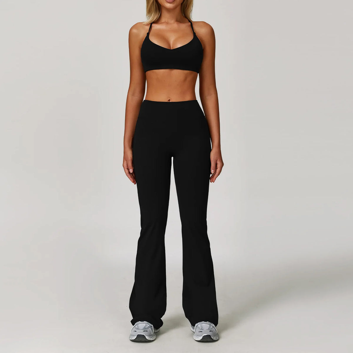 2/3PCS Yoga Suit Women Tracksuits Gym Clothes Workout Flared Pants Zipper Long SleeveAthletic Wear Female Sports Yoga Clothing