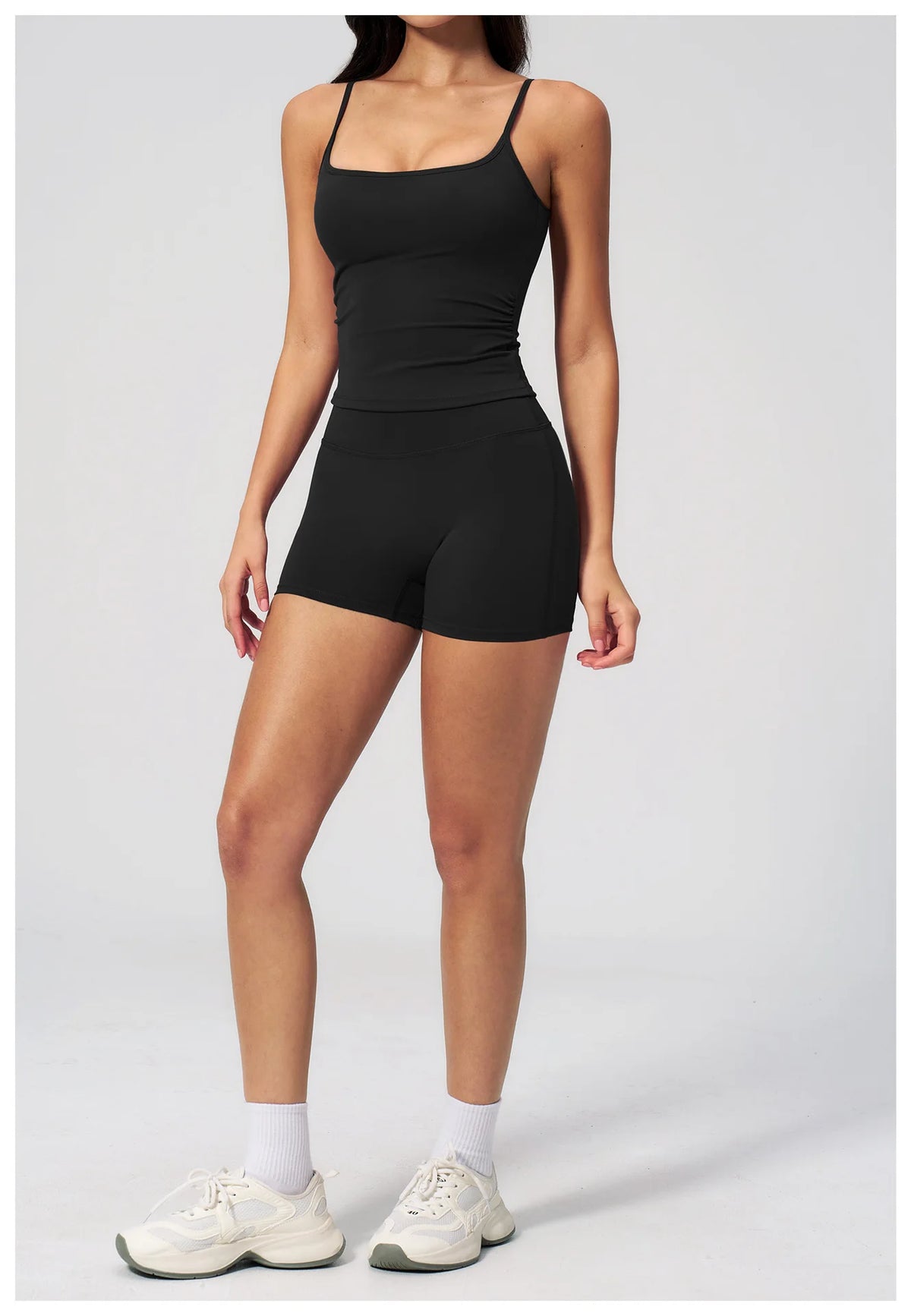2 Piece Shaved Yoga Sets Women Hip Lifting Shorts Fitness Suit Outdoor Leisure Running Slimming Sports Vest Workout Tracksuit