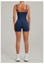 Womens Two Way Wear Bodysuit Sleeveless Yoga Stretch One Piece Romper Sexy Fitness Side Pockets Sportwears Bodysuit