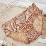 1 Pcs Sexy Hollow Lace Mesh Panties Women Summer Breathable Underwear High Waist Briefs Seamless Comfort Silk Fabric Underpants