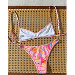 S - XL Printed Brazilian Bikini Women Swimwear Female Swimsuit Two-pieces Bikini set High Leg Cut Bather Bathing Suit Swim V8179