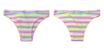 6PCS/Set Cotton Panties For Women Striped Briefs Low Waist Bottoms Female Sports Underpants Seamless Underwear Sexy Lingerie