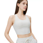 Racerback Sports Bras for Women Padded Seamless Support Bra High Impact Yoga Bra for Running Gym Workout Fitness