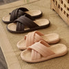 Breathable Cotton Linen Slippers For Women Men Spring Summer House Shoes Anti-slip Solid Color Couples Home Floor Slides