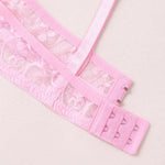 3 Pcs Womens Lace Bra Underwire BH Hollow Out Embroidery Perspective Sexy Underwear Lingerie Tops Plus Size Brassiere