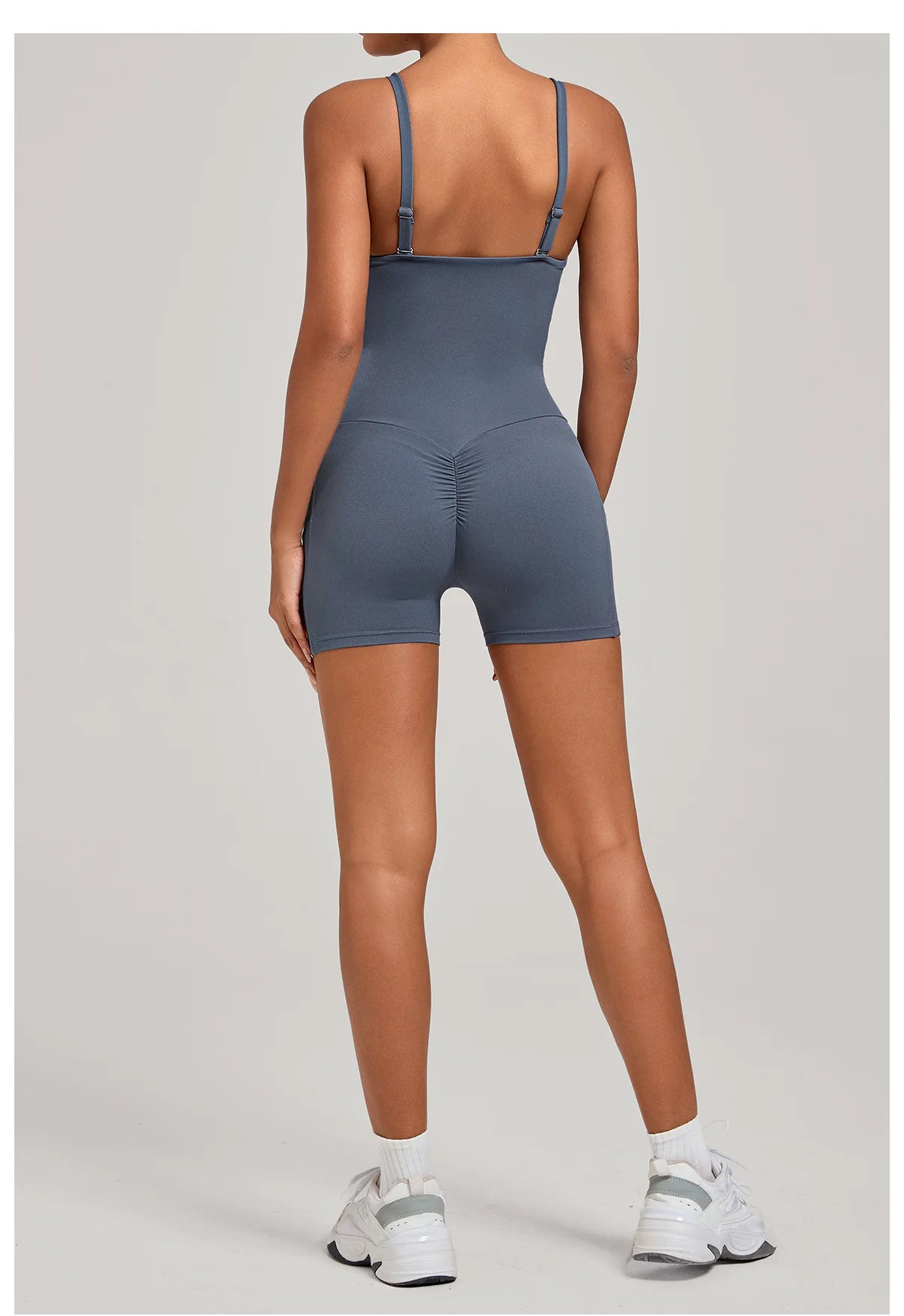 Outdoor Backless Yoga One Piece Suit Women Multiple Wearing Methods Sleeveless Slim Fit Pocket Stretch Sports Fitness Jumpsuit