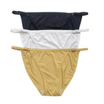 3Pcs/Set Ice Silk Panties Women Low Rise Briefs Brazilian Panties Solid Color Underwear Female Underpants Sexy Lingerie S-XL