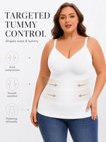Women's Solid Multi-Color Soft Shaping Camisole Body-Hugging Long Tank Top with Adjustable Straps Breathable ComfortableLingerie