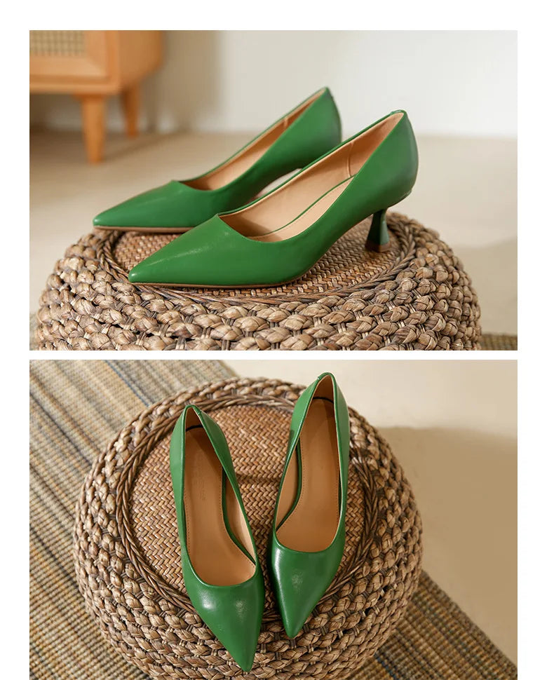 Patent Leather Fashion High Heels 2026Pointed Toe Pumps Elegant Woman Heeled Shoes Shallow Mouth Candy Colored Sexy Single Shoes