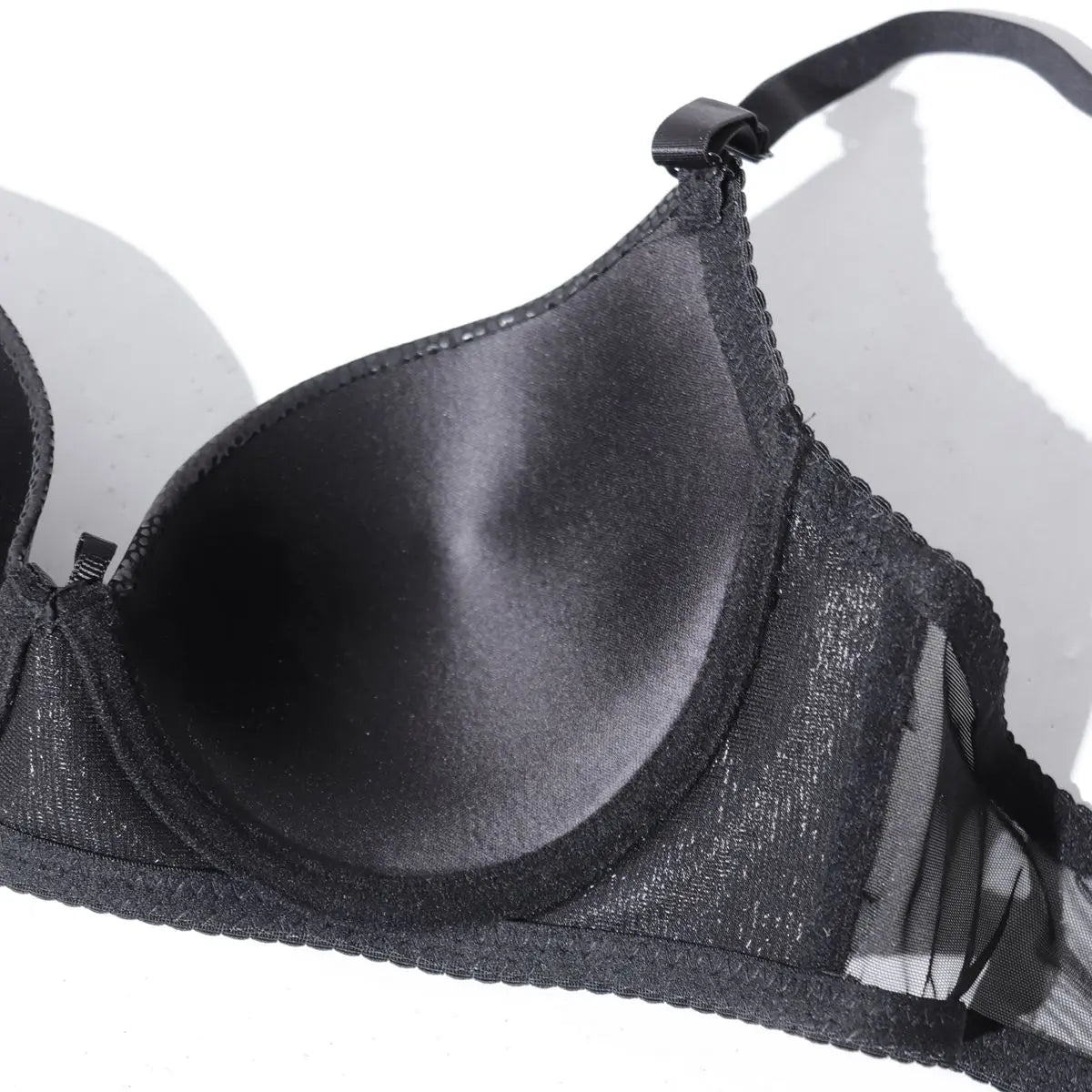 Beauwear Lady Sexy Soft PU Leather Splice Sponge Padded Molded Cup Underwire Push Up Bra Punk Style