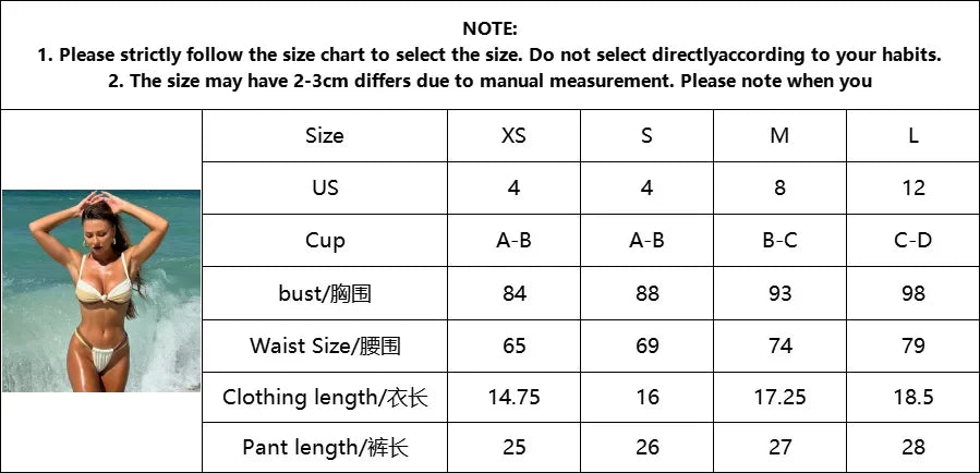 Sexy Front Tie Bikini 2025 Women Beige Patchwork Pleate Push Up Micro Swimsuit Brazilian Gradient Bathing Suit Thong Swimwear