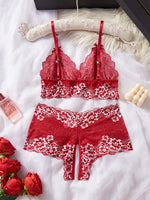 Elegant Design Open Chest Bra And Crotchless Panties Set Comfortable Fashion Underwear Suitable For All Occasions Valentine Gift