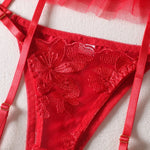 Toucheart 3 Piece Set Lingerie Garter Sets Lingerie For Woman Sexy Mini Skirt See-Through Embroidered Bra Erotic Underwear New