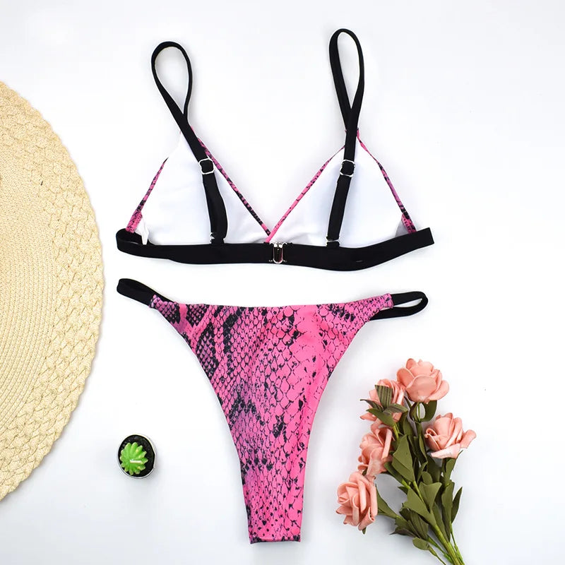 New Micro Bikinis Push Up Women Swimsuits Sexy Swimwear Brazilian Bikini Set Halter Biquini Patchwork Swimsuit Summer Beachwear