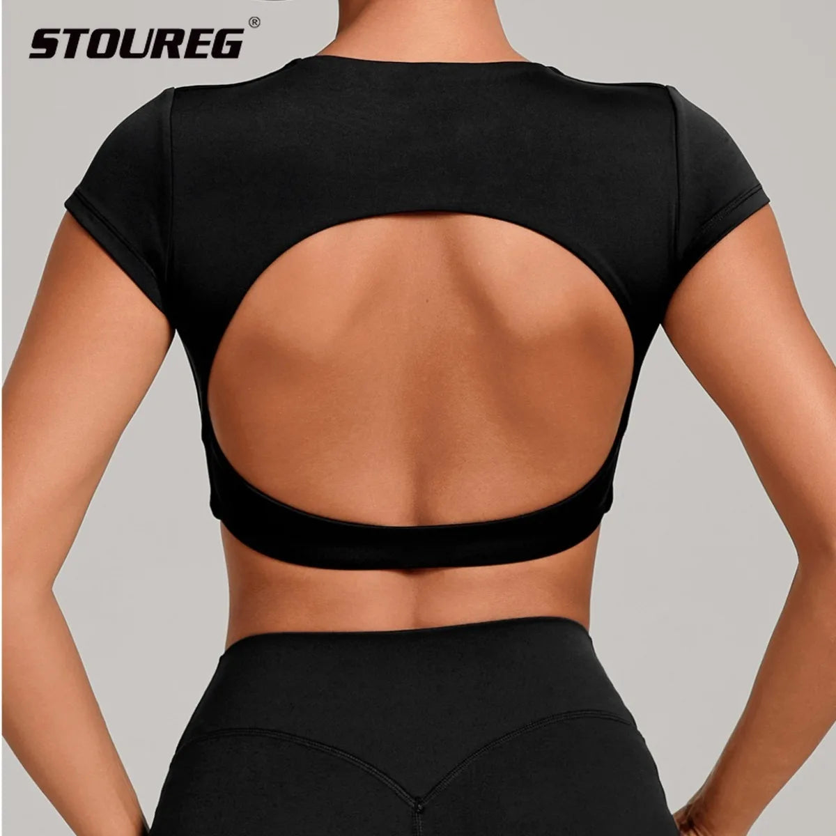 Sports Muscle Back Tee Without Padded Women Backless Sports Shirts Workout Gym Training Yoga T-Shirt Outdoor Open Back Tops