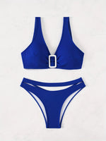 Sexy Royal Blue Bikini 2025 Woman Swimsuit Two Pieces Swimwear Female Thong Bikinis Set Swimming Bathing Suits Brazilian Biquini