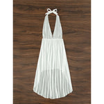 S - XL New Sexy Halter Deep V Neck Backless Tunic Beach Cover Up Cover-ups Beach Dress Beach Wear Beachwear Female Women K5213