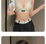 MOYISU Lingerie Women's Summer Traceless Small Bra Pull Together No Underwire Jelly Bar Soft Support Tuck Back Bra Cover ABC Cup
