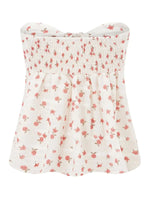 Summer Women Tie-up Tube Tops Floral Print Drawstring Strapless Bandeau Vest Backless Shirts for Streetwear Aesthetic Clothes