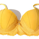Beauwear Green Embroidred Floral Bra with Pendent Push Up Bra with Foam Pad Underwire Bras 75B 80B 85B-W8001