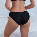 Soft Satin Women's Panties, Fashionable and Sexy Mesh Semi-Transparent Hollow-Out Metal Comfortable Briefs for Women