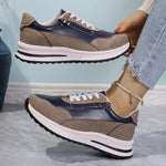 Fashion Lace Up Thick Bottom Sneakers for Women 2025 Zipper Decor Platform Sneakers Shoes Woman Non Slip Plus Size Sports Shoes