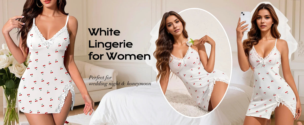 Women's Lace Trim Mini Nightgown Purple Spaghetti Strap Bodycon Sleep Dress with Bow Side Slit Summer Sleepwear