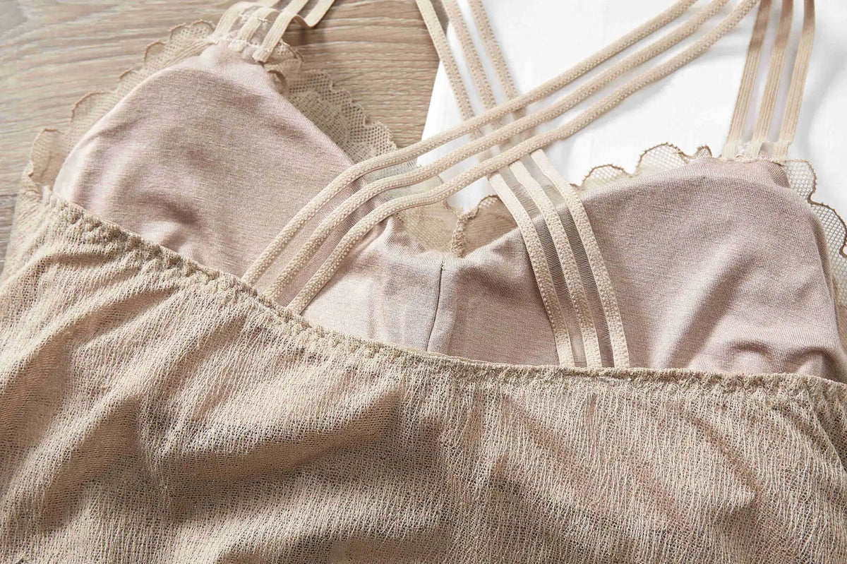 Lace Crop Top Women Seamless Underwear Padded Crop Tops Female Sexy Lingerie Fashion Women Tank Top Lace Camisole