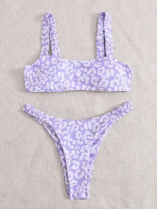 sexy micro bikini 2026 women orange leopard print push up padded thong swimsuit female cut out bathing suit swimwear biquini