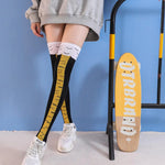 Women Thigh High Stockings Chicken Feet Print Long Socks Over Knee Socks Funny Novelty Socks Cartoon Animal Paws Stockings