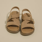 Women Sandals Summer New Solid Color Open Toe Flat Casual Slippers Buckle Fashion Outdoors Beach Sandals Sandalias De Mujer