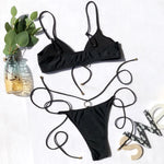 2026 Sexy Bikini Women Push Up Swimwear Swimsuit Black Knotted Bikinis Set Bathing Suit Beach Bikini Female Trajes De Bano Mujer