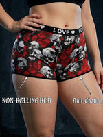 Women's Boyshort Underwear High Waist Seamless Panties Skull Tummy Control Comfortable Ladies' Lingerie 1XL-4XL
