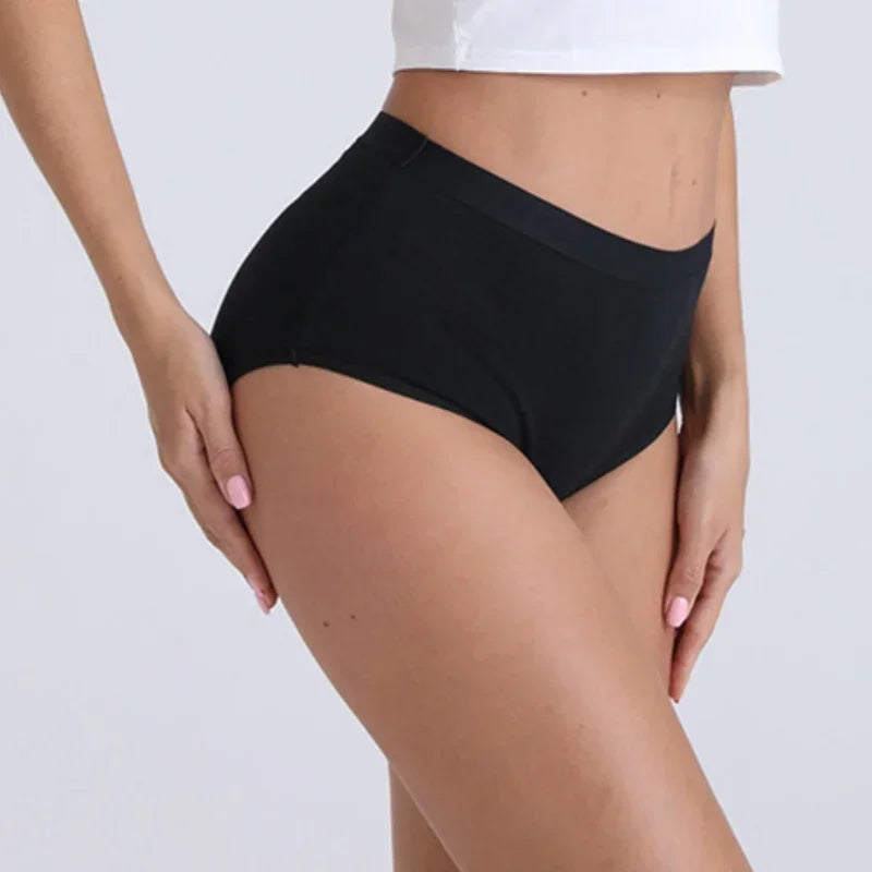 6Pcs/Set Women Cotton Panties High Rise Briefs Female Breathable Underpants Sexy Lingerie Tummy Control Underwear M-XXXL