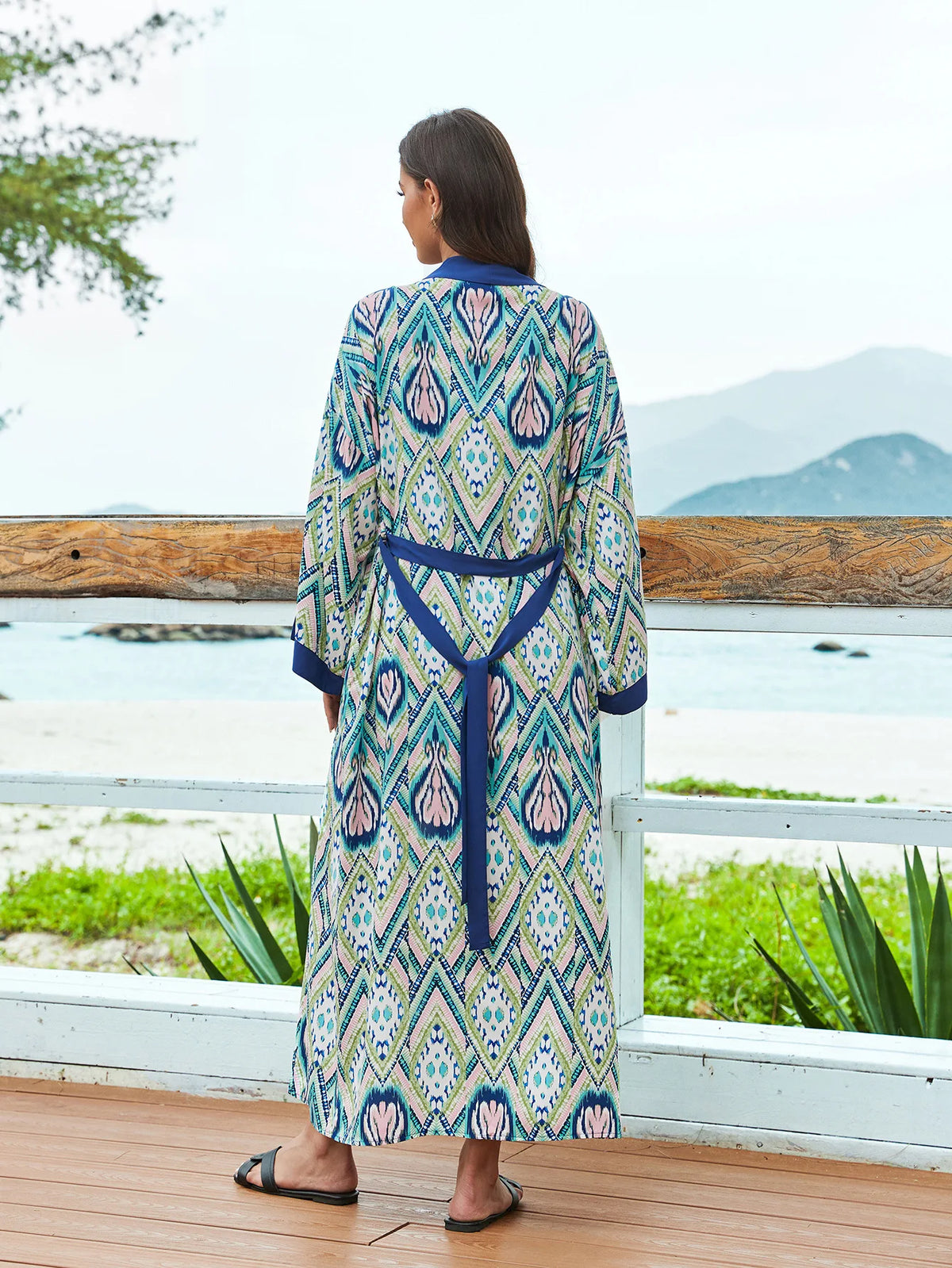 2026 Women Swimsuit Beach Cover Up dress Sleeve Kaftan Beach Tunic Long Pareos Bikinis Cover ups Summer Robe Plage Beachwear