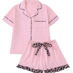 Women's Sleepwear 2026 New Summer Comfortable Pajamas Sets for Women Lapel Homewear Short Sleeve Shorts Set Pijamas Pajamas Set