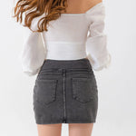 Sexy Hip Mini Denim Skirt High Elastic Slimming Jean Skirt Summer Jeans Harajuku Streetwear Sexy Hot Girl Casual A-Line Skirts