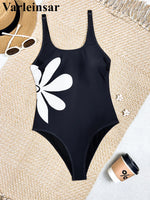 S - XL 2026 Flower Printed High Leg Cut Women Swimwear One Piece Swimsuit Female Monokini Padded Bather Bathing Suit Swim V8231
