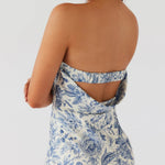 Women's Summer Sleeveless Strapless Long Dress Stylish Floral Print Sleeveless Tube Bodycon Dresses