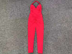 Women's Seamless Yoga Jumpsuits Sports Fitness Peach Hip-lifting Beauty Backless One-piece Pocket Tight Workout Gym Bodysuit