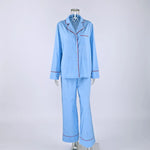 Women 2026 European Autumn Winter Cotton Pajama Set Open Front Long Sleeve Loose Casual Two Piece Ladies Homewear Sleepwear