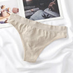 1PC Seamless Thongs Women High Waist Panties Sports Underwear Ladies Sexy Lingere Comfortable T-back Panty Women G-string